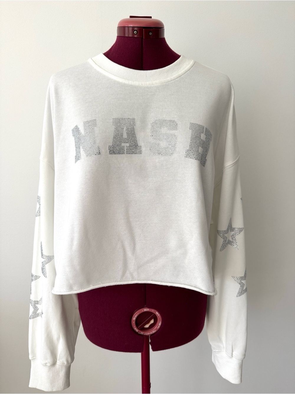 Nash Collection Crop Oversized Sweatshirt Size L